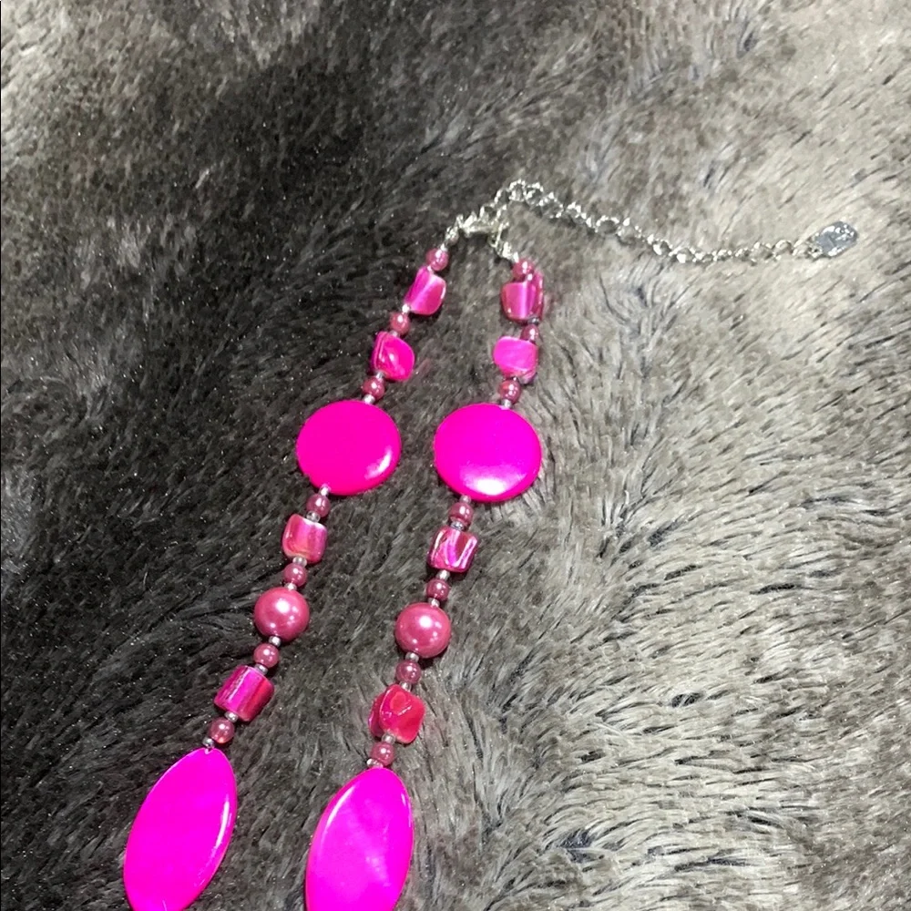 Elegant Pink‎ Beaded Necklace 8078